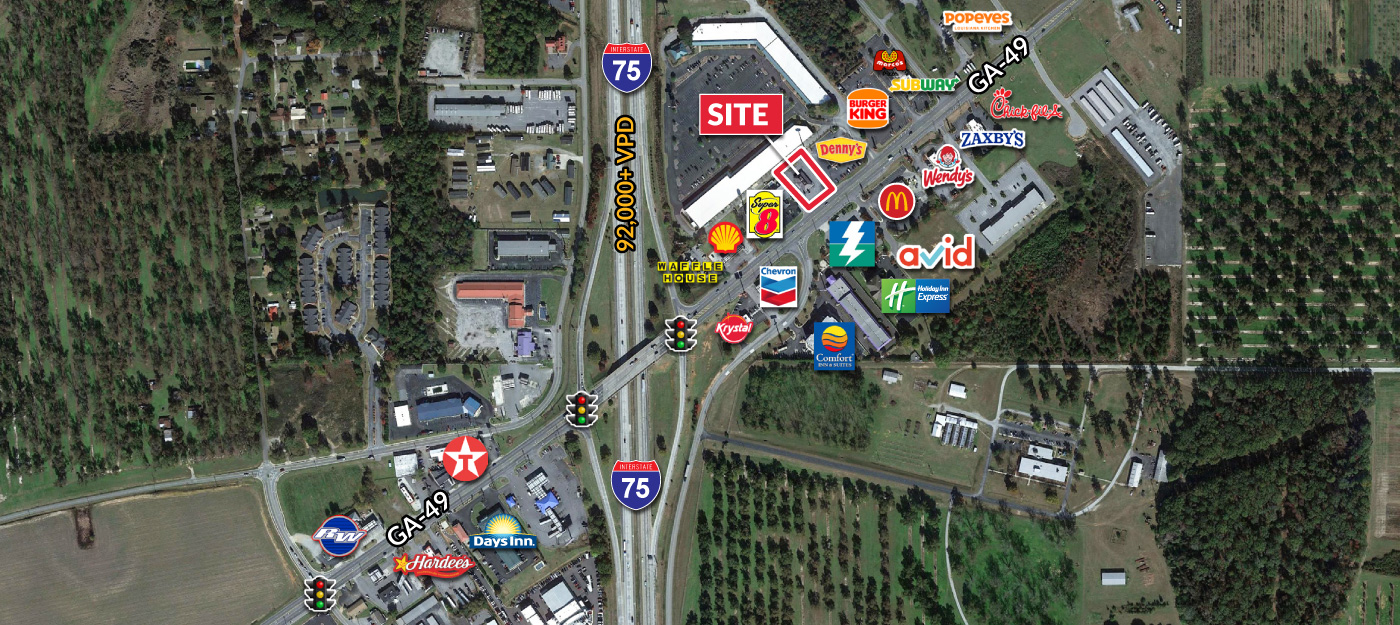 I-75 Interstate Pad Site Available in Byron Ga